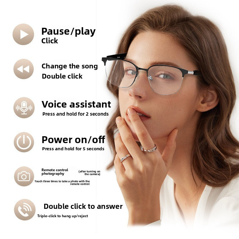 AI Translation Bluetooth Smart Glasses