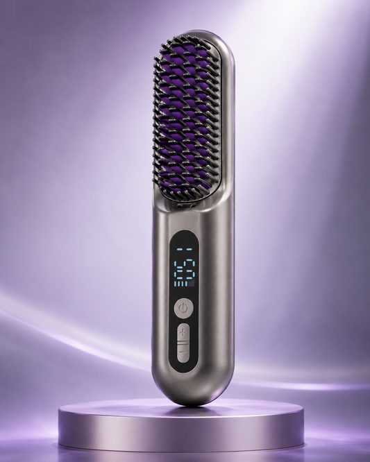 2 in 1 Cordless Hair Straightener Brush